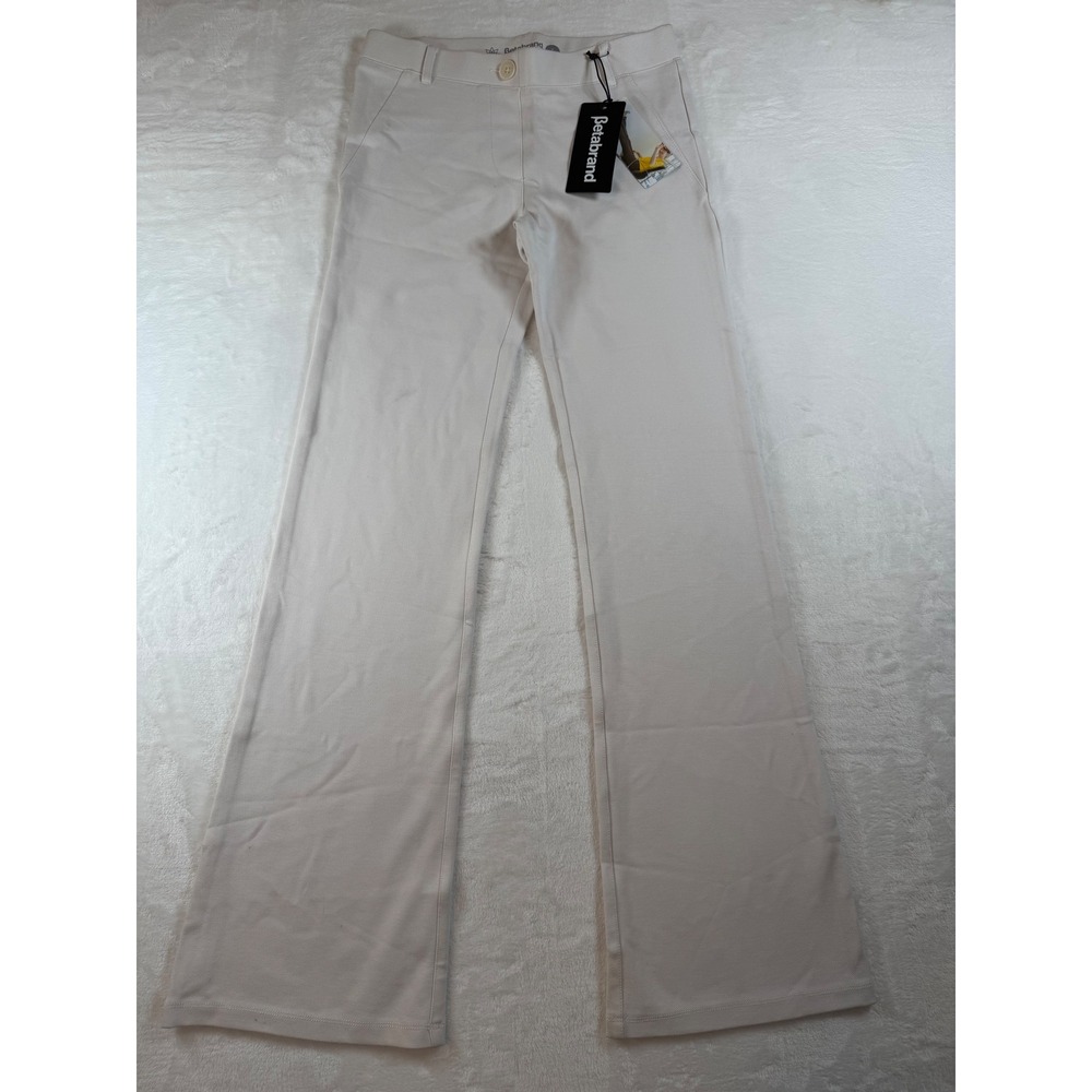 Betabrand Dress Pant Yoga Pants Cream Off White Flare Bootcut W0104-CWL NWT